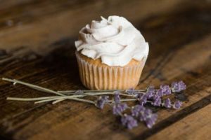 Cupcake with white frosting